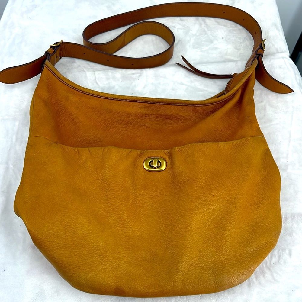 MARGOT New York Tan Leather Crossbody Bag